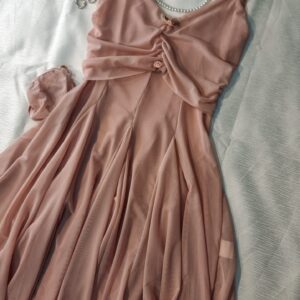 بيبي دول شيفون باللون النود قطعتين