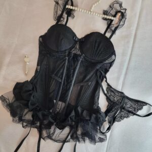 بيبي دول 3 قطع لون اسود مرتب