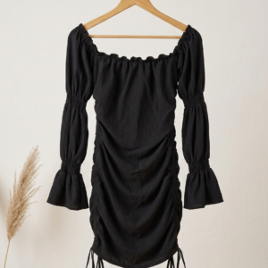 فستان أنيق لون أسود سايز S