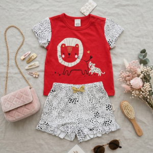 بيجامة قطن صيفية ناعمة 3-6 شهور