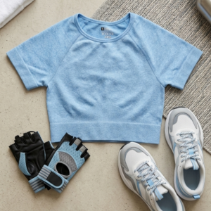 توب لون ازرق سمول للجيم