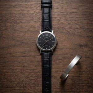 ساعة فاخرة من IBSO – جلد اسود