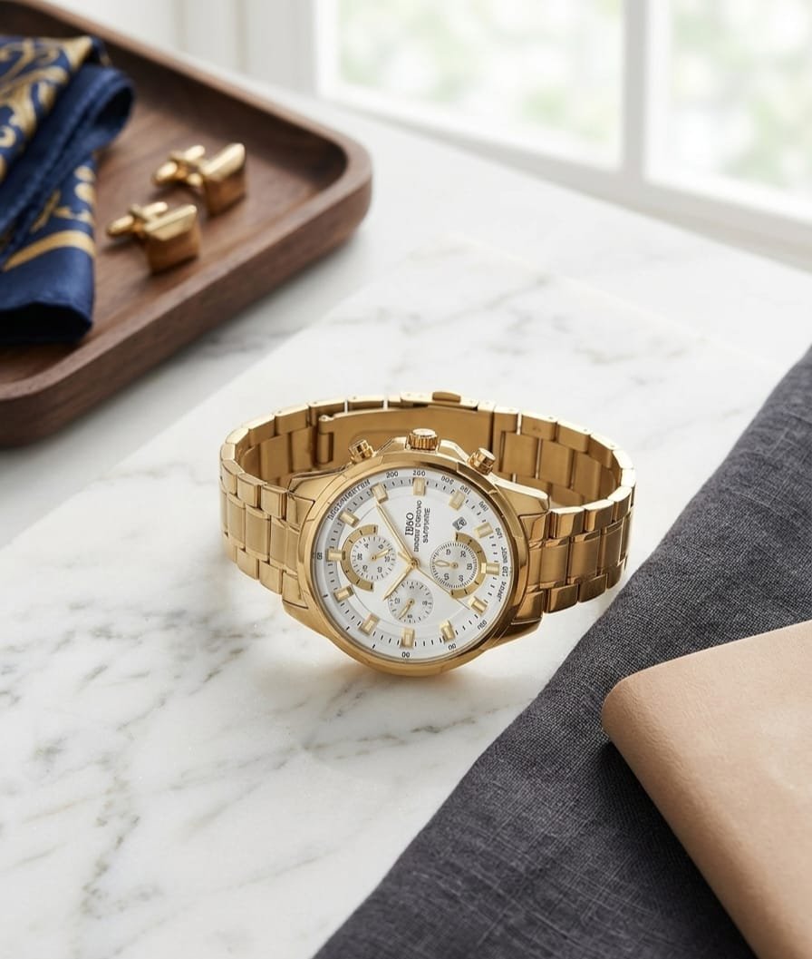 ساعة فاخرة من IBSO ذهبية ملوكيّة - الصورة 2