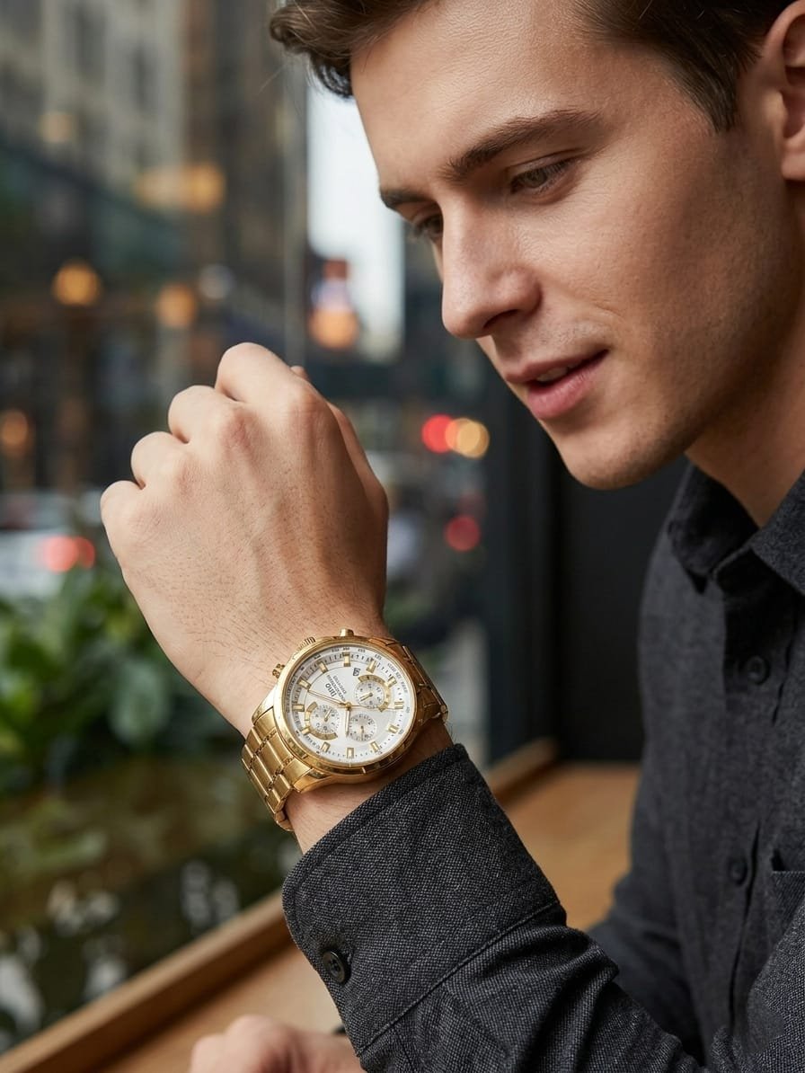 ساعة فاخرة من IBSO ذهبية ملوكيّة