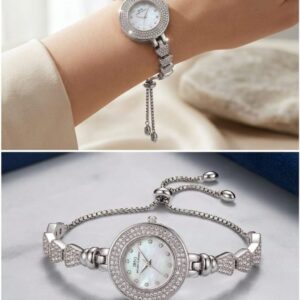 ساعة يد ستاتية ماركةIBSO ستار لايت فضية ناعمة