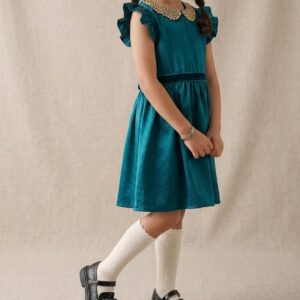 حذاء جلد بناتي لون اسود