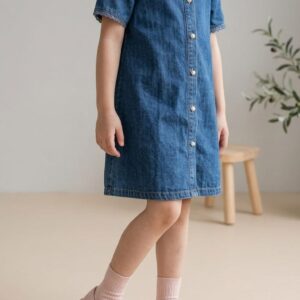 حذاء جلد بناتي زهري بارد