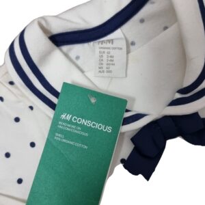 فستان ماركة H&M لعمر 2-4 شهور